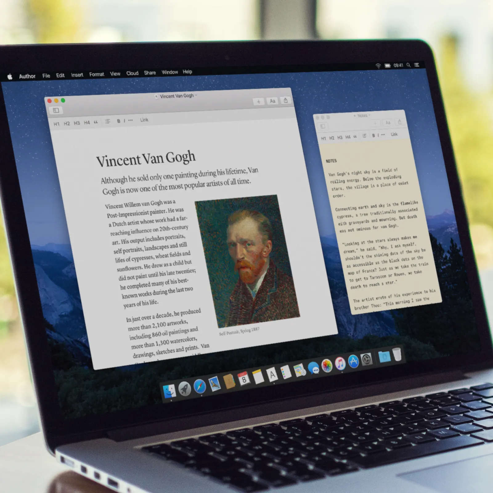 End-to-end product design for a writing and publishing macOS app