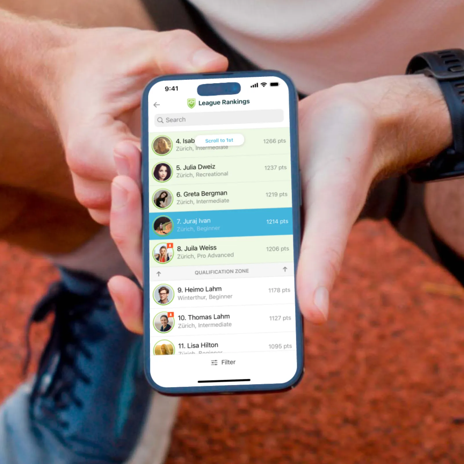 Activated tennis players after lockdowns with a distributed tennis league competition